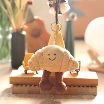 Jellycat Круассан Плюшевая Игрушка Брелок Мягкая Кукла Декор для Сумки Подарок Для Детей