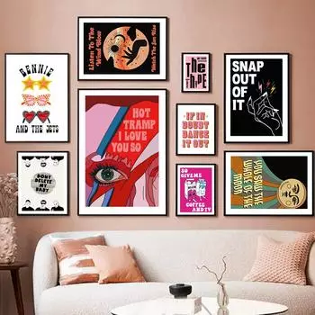 Элтон Джон Дэвид Боуи Флитвуд Mac музыкальная печать настенная живопись на холсте плакаты на скандинавскую тему настенные панно для декора гостиной без рамки 21*30cm
