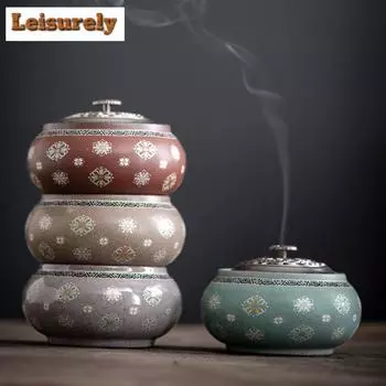 Эмаль Ganoderma Lucidum курильница для благовоний расписанная вручную для дома агаровое дерево сандаловое дерево держатель для благовоний украшение стола украшения