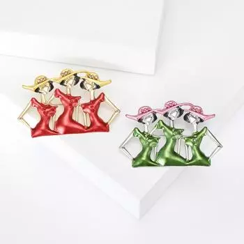 Эмаль капает маслом, три женские броши-модели, простая и высококачественная универсальная булавка «Темперамент», булавка для воротника с пряжкой из шелкового шарфа