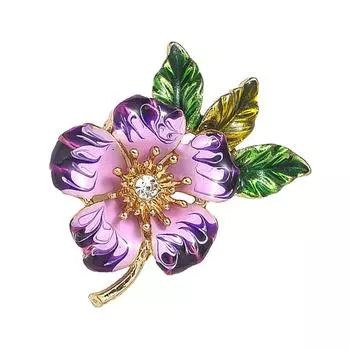 Эмаль Растение Цветок Броши Булавка Для Женщин Пальто Ювелирные Изделия Аксессуары Для Вечеринок Подарки as the picture