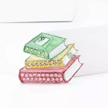 Эмаль Стразы Три Книги Моделирование Брошь Изысканная Креативная Мужская И Женская Одежда Корсаж Ювелирные Изделия Булавка