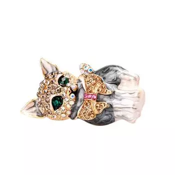 Эмаль Зеленый Глаз Мультфильм Кошка Брошь Булавка Ювелирная Сумка Украшение Подарок разноцветный