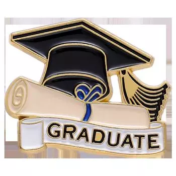 Эмалевая брошь на выпускной, булавка в стиле шляпы бакалавра, подарок на выпускной для выпускников, значки на лацкан, наилучшие пожелания, ювелирные изделия для друзей