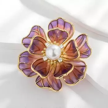 Эмалевая брошь в виде пиона в китайском стиле, женские аксессуары для костюмов высокого класса, булавка для пальто, декоративная булавка для воротника, фиксированная одежда