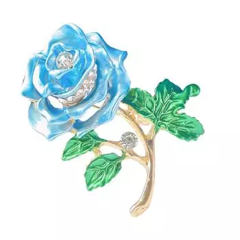 Эмалевая брошь в виде розы, сплав, значок, модный аксессуар для украшения одежды, рюкзака и шляпы, для повседневной носки 3