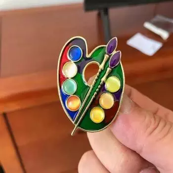 Эмалевые броши-палитры для женщин, для одежды, пальто, ювелирные аксессуары, подарки