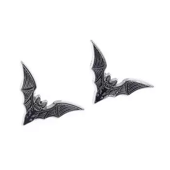 Эмалированная булавка в виде летучей мыши, альтернативный ведьминский стиль, подарок, жуткий лацкан, ювелирный аксессуар 1 pairs