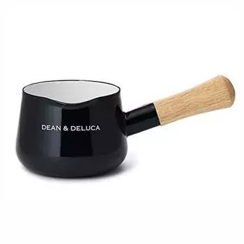 Эмалированная кастрюля для молока Dean and DeLuca, черная, кастрюля One Hand Simple x 12 x 10 см, 750 мл, 23,5 чёрный
