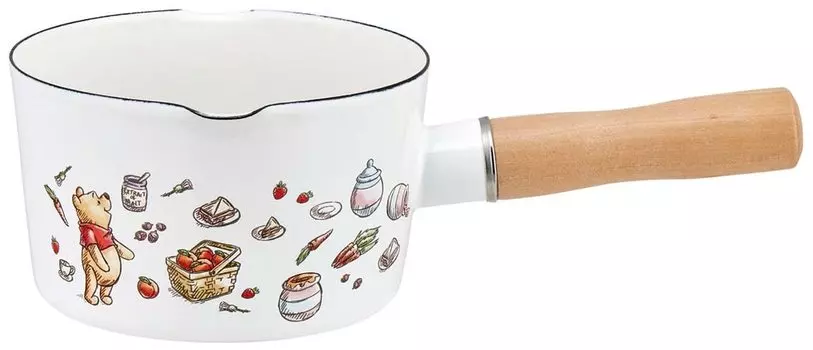 Эмалированная кастрюля для молока Skater с двумя горлышками 13 см Disney Winnie the Pooh 0,8 л ENMP2-A