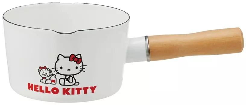 Эмалированная кастрюля для молока Skater с двумя горлышками 13 см Hello Kitty Tiny Chum Sanrio 0,8 л и ENMP2-A