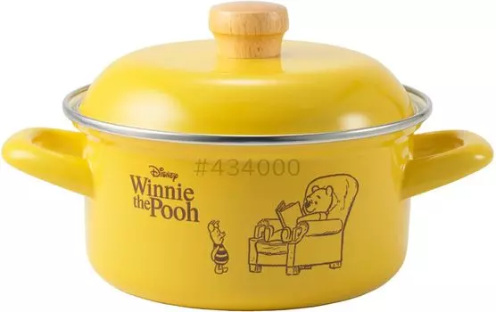 Эмалированная кастрюля Fuji Disney Winnie the Pooh на две руки 15 см DYQ-15W.P жёлтый