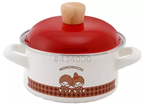 Эмалированная кастрюля Fuji Monchhichi Check 14 см MNC-14W