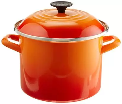 Эмалированная кастрюля Le Creuset 20 см, оранжевая, японская [Авторизованный продукт] оранжевый