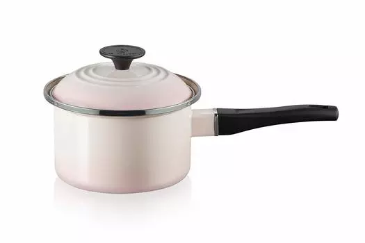 Эмалированная кастрюля Le Creuset EOS, кастрюля 16 см, розовая, японская, для управления одной рукой [Авторизованный продукт]