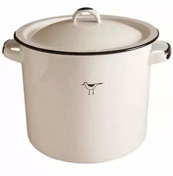 Эмалированная кастрюля с эмалированными изделиями, крышка, животное, (горшок тори)