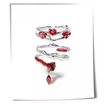 Эмалированное кольцо с цветком розы, милое романтическое женское креативное винтажное модное регулируемое открытое кольцо, вечерние ювелирные изделия, подарки, аксессуары