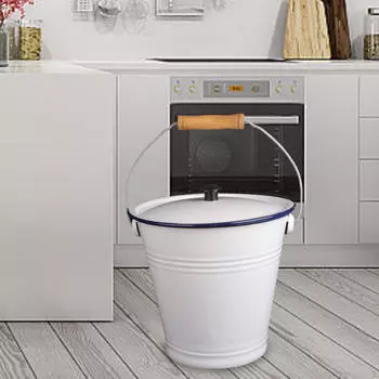 Эмалированное ведро, эмалированная посуда, многофункциональная молочная вода для свадебного душа на открытом воздухе 5.5L