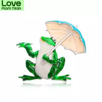 Эмалированные броши с домашними животными и лягушками для женщин и мужчин, милые животные, насекомые, вечерние повседневные броши, булавки, ювелирные изделия, подарки, 3 цвета зелёный