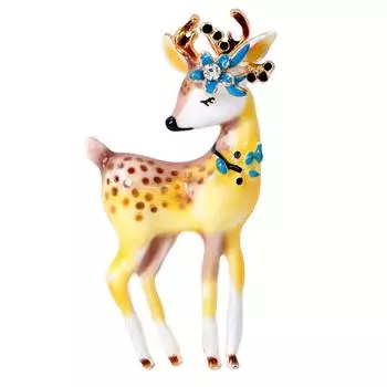 Эмалированные милые броши с оленями для женщин, модная булавка с животными, вечерние весенние украшения, высокое качество, новинка 2023