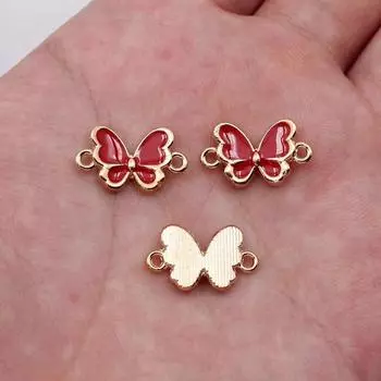 Эмалированные подвески-бабочки в виде пчелы, автомобильные аксессуары, новые ювелирные украшения A01-10pcs-18x10mm