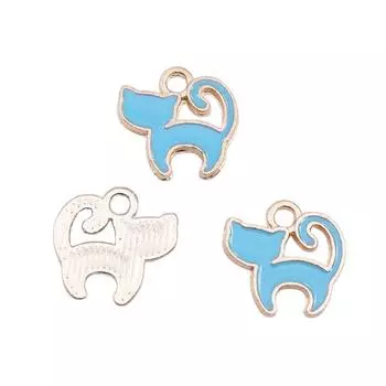 Эмалированные подвески в виде котенка для изготовления ювелирных изделий, кулон, аксессуары для поделок своими руками