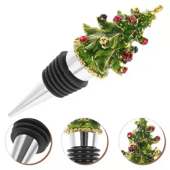 Эмалированные пробки для бутылок в виде рождественской елки Праздничные аксессуары Декоративные пробки Рождественская серия для