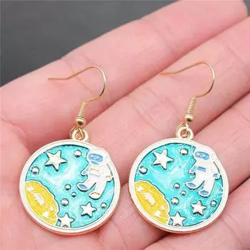 Эмалированные серьги-подвески, аксессуары своими руками, популярные ювелирные изделия и аксессуары, размер колосков 18X19 мм