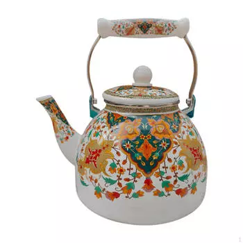 Эмалированный чайник 4 л Удобная ручка герметичный с крышкой прочный цветочный горшок для воды Style A