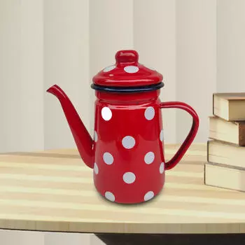 Эмалированный чайник для кофе 1 л многофункциональный подогреватель воды и молока банка для сока узкий носик холодный кувшин для чая
