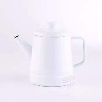 Эмалированный чайник для кофе Fuji Enamel IH, совместимый с твердым эмалированным чайником Open Fire 1,6 л SD-16CP2 (белый) белый
