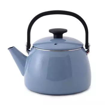 Эмалированный чайник Fuji с широким горлом 2,5 л (Безмятежность Синий)