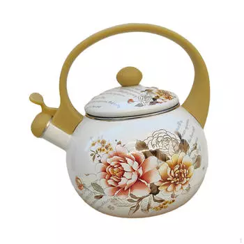 Эмалированный чайник объемом 2,2 л для напитков и воды в доме красный