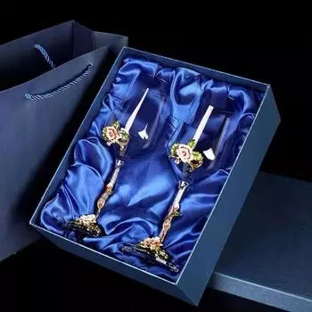 Эмалированный хрустальный бокал для красного вина, бокалы для шампанского, роскошные стеклянные бокалы, бокалы для вина, набор винтажных бокалов для питья, виски, барная посуда 301-400ml