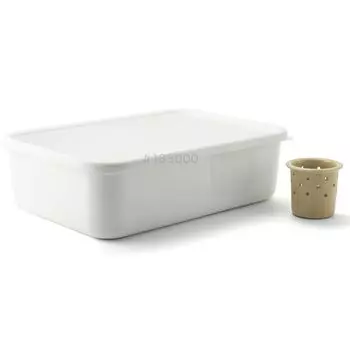 Эмалированный контейнер для солений Fuji Hollow NK-401, маленький контейнер для солений с отрубями, л 1,6 галлона (4,4 л)