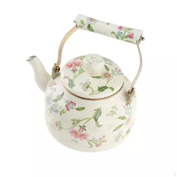 Эмалированный кувшин 2,5 л для холодных напитков и отличных кухонных посиделок Flower