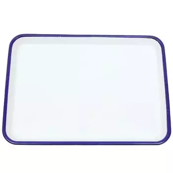 Эмалированный противень для выпечки Износостойкий противень для духовки Эмалированная посуда Жареная пища Термостойкое антипригарное покрытие белый