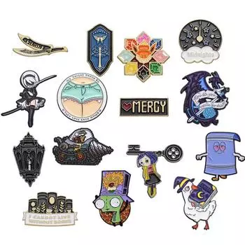 Эмалированный значок с персонажем аниме из мультфильма, брошь, ювелирные изделия, аксессуары, рюкзак с лацканами, шляпа, рубашка, дети, друзья, подарки на заказ