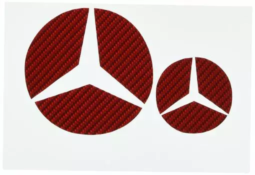 Эмблема HASEPRO Magical Carbon MERCEDES BENZ A Class B Class (Набор из 2 предметов) [Для заднего/рулевого] (красный) / W169/W245 CEMB-13R