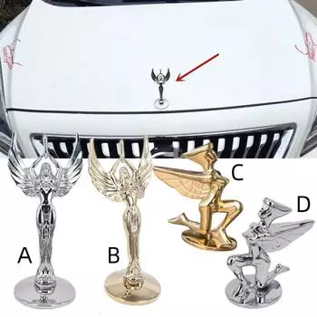 Эмблема на капоте автомобиля, значок ангела, богини, стильные наклейки, аксессуары. A