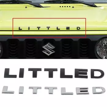 Эмблема на переднем капоте для Suzuki Jimny JB64 JB74-2023 LITTLED, наклейка-эмблема с логотипом, украшение для экстерьера автомобиля чёрный