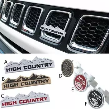 Эмблема на переднюю решетку автомобиля для Je + ep 4x4 Grand Cherokee Commander Compass Liberty Wrangler Rubicon Snow Moutain Decor A