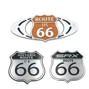 Эмблема Route 66 Наклейка Автомобиль Мотоцикл Ретро Наклейка Route66 Набор из 3 Саки и Маса