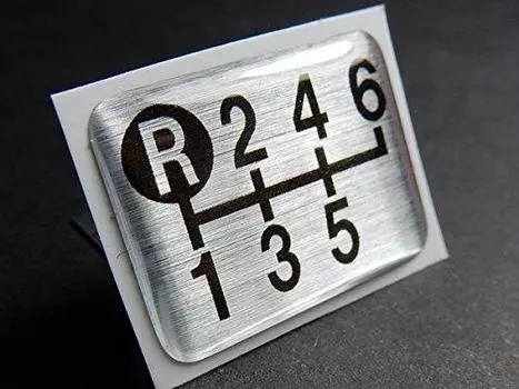 Эмблема схемы переключения передач Tuningfan Слева вверху R для 6-ступенчатой МКПП Автомобиль Forward Elf Fighter Duetro SPE-A604