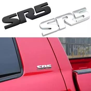 Эмблема SR5, декоративная наклейка, подходит для To/yota Tac/oma Tun/dra, заводская табличка, сменные наклейки, Стайлинг автомобиля чёрный