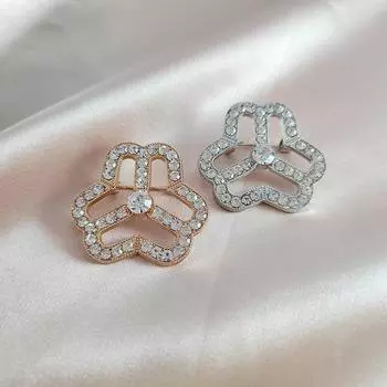 Эмблема женской федерации Брошь Женская федерация Стразы Бриллиантовый корсаж Простая атмосфера Брошь-булавка Логотип Аксессуары золотой