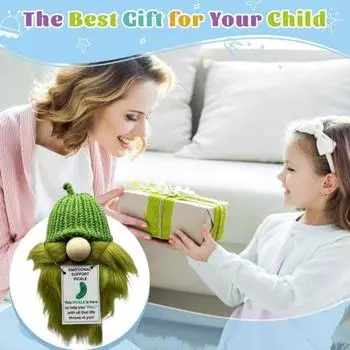 Эмоциональная поддержка. Гном-огурец. Вязаный крючком огуречный орнамент. Вязаный зеленый гном.