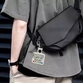 Эмоциональная поддержка коллега, подвесное украшение, вышитое радужное сердце, человек, муж, работа, жена, эмоциональная поддержка, брелок «сделай сам», подвеска на рюкзак, подарок A