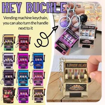 Эмуляция фруктового автомата брелок, вращающаяся машина брелок кулон, милый игрушечный автомобиль брелок для мужчин и женщин One Size чёрный