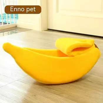 Энди Креативная будка для собак и кошек, зимняя теплая будка в форме банана для собак мелких и средних пород. S
